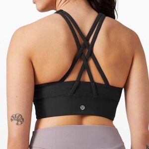 Lululemon Energy Bra High Neck Long Line – Black, Size 8 (Like New)
